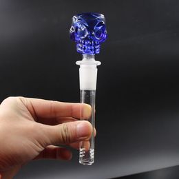 Beaker Glass Bong thick 14/18 mm glass downstem Joint waterpipe with Skull bowls crossbones 14mm bowl