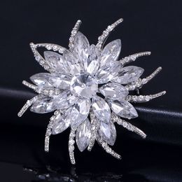 Austrian Crystal Brooch Pins For Women Top Quality Flower Broches Jewellery Fashion Wedding Party Bijoux Broche Femme will and sandy DropShip