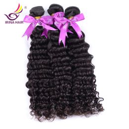 2017 new arrival hot selling wholesale price Brazilian Peruvian Deep Curly hair weft 3 Bundles/ lot Virgin Remy free shipping hair e