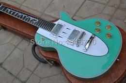 Custom Shop 1960s Corvette Chevrolet Mint Green Electric Guitar Cross Flags Headstock Chrome Hardware