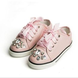 spring autumn white sneaker boy fashion flats children PU leather sneakers for girls princess shoes rhinestone