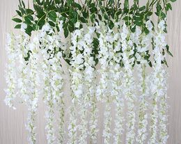 Simulation flowers Wisteria wedding decoration simulation plant vines rattan silk flower hanging peas hanging flowers