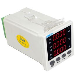 Freeshipping Three-phase AC Voltage Meter Intelligent Digital Display Voltmeter 48x48mm