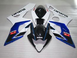 Injection molding plastic fairing kit for Suzuki GSXR1000 05 06 white blue black fairings set GSXR1000 2005 2006 OT10