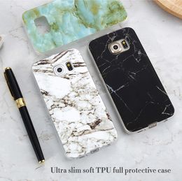 Marble Grain Phone Cover For Samsung Galaxy Note 8 S6 S7 Edge Silicone Protective Cover For Samsung Note8