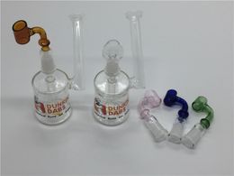 Colourful 14mm mini Glass Water Bong Smoking Pipe recycler oil rigs Water Pipes For Smoking for Tobacco Or Oil Rig Pipe
