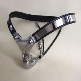 Latest Y-shaped Male Chastity Devices Adjustable Stainless Steel Curve Waist Chastity Belt with Full Closed Winding Cock Cage BDSM Sex Toy