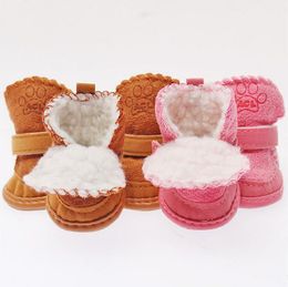 Pet Dog Shoes Cotton Warm pet shoes dog water proof warm winter dog shoes 2 Colours 5 sizes free shipping