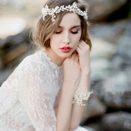 New Arrival 2019 Wedding Bridal Headpieces Luxury Faux Pearls Rhinestone Tiara Crown Headband Hair Accessories for Party Accessori2278791