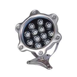 Melhor O diodo emissor de luz subaquático de DC12V ilumina a lâmpada impermeável da fonte de natação do diodo emissor de luz de 9W 1000LM RGB / branco morno / corpo branco puro da lâmpada 304 de aço inoxidável