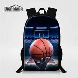 Men's New Fashion Backpack Soccer Printing School Bag For Teenagers Boys Children Football Basketball 16 Inch Shoulder Bags Mochilas Escolar