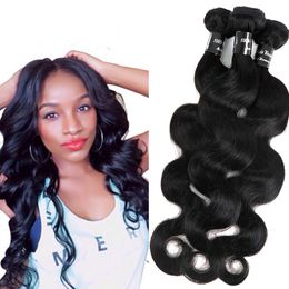 Virgin Human Hair Weaves Brazilian Hair Bundles Body Wave Unprocessed 8-34inch Peruvian Malaysian Indian European Cheap Hair Extensions