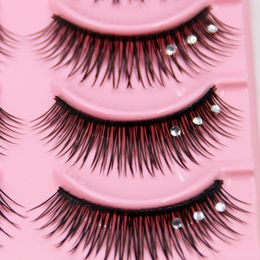 Crystal False Eyelashes Eyelash Natural Bare Makeup Slim With Fake Eyelashes Thick Stage Makeup Bridal Makeup Fake Eyelashes