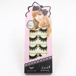 Natural Long False Eyelashes Lot Black Cross Thick 5 Pair/Set Soft Make Up Eye Lashes Extensions Makeup Cosmetic Tools