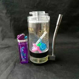 Acrylic printing hookah , Water pipes glass bongs hooakahs two functions for oil rigs glass bongs