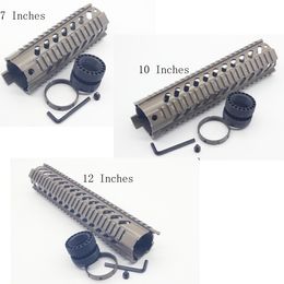 Tan Printed 7'' 10'' 12'' Length Quad Rail Handguard Fit .223 / 5.56 Picatinny Rail Mount System