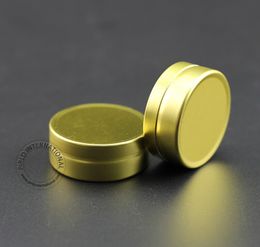 100pcs/Lot Promotion 10g Aluminium Cream Jar Empty Cosmetic 10 Gramme Metal Case Refillable Container Solid Gold Cap Bottle