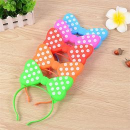 Korean version of the luminous bow flash card hairpin headband concert headband wholesale Led Rave Toy