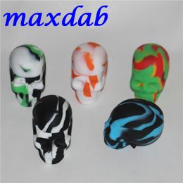 Skull Shape 15ml Non-stick Silicone Container food grade silicone Customised small silicone jars dab wax container