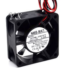 New and Original 2410ML-05W-B70 6025 6CM 24V 0.25A two wire ball fan for NMB 60*60*25mm