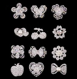 Upscale Smaller Korea Pearl Flower Brooches Crystal Rhinestone Heart Butterfly Party Prom Pins Brooch Mix 10pcs