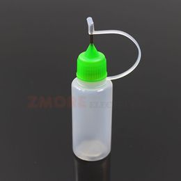 -15ml E Bottiglie di liquido PE Bottiglia di plastica vuota con ago in metallo per la conservazione di solventi liquidi oli leggeri