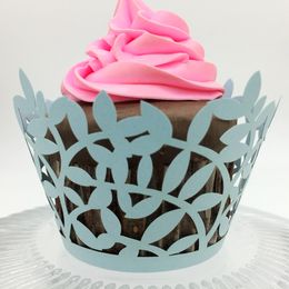 wedding favors leaf Laser cut Lace Cream Cup Cake Wrapper Cupcake Wrappers For Wedding Birthday Party Decoration 12pc per lot