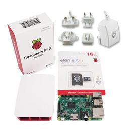 Freeshipping Raspberry PI 3 model B offical package include board + case + power supply + 16G micr car d with noobs