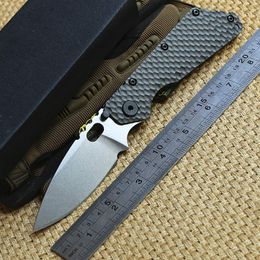 ST outdoor gear SMF Folder Titanium handle D2 blade Copper washers Tactical Folding Knife hunting survival Knives EDC self Defence Tools