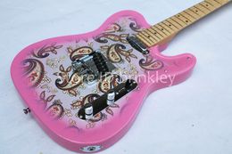 New Arrival Custom Shop Electric Guitar Pink pattern electric guitar Excellent Quality, SUPER RARE, Lady guitar