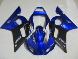 Free 7 gifts fairings for Yamaha YZR R6 98 99 00 01 02 matte black blue fairing kit YZFR6 1998-2002 HT26