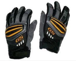 Motorcycle Motorrad Rally Black Red Leather Gloves GS Cycling Gloves228e