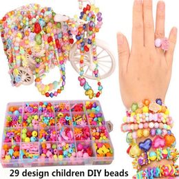 Mix 29 Style beads for charms children kid diy beads mix necklace bracelet girls Jewellery accessories Christmas gifts ouc2096