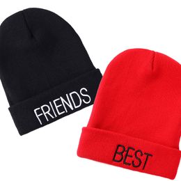 Autumn Winter Friends Hats Warm Outdoor Sports Caps Fashion Accessories Knitted Hip Hop Solid Colour Beanie