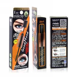 NOVO lasting waterproof Quick drying Liquid Eyeliner + Dense pitch slender Mascara NOVO eye makeup Mascara 120 pcs/lot DHL