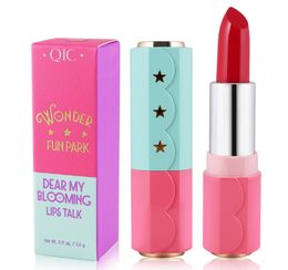 Mode Lipstick QIC Lipgloss 6 Farben Kosmetik Make-up für Mädchen Rote Rose Beliebte in EU US bea473