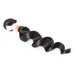 Loose Wave Brazilian Virgin Hair 100g Human Hair Extensions Natural Black 1 Piece