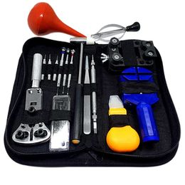 Wholesale-16PCs Professional Universal Watch Tools Watch Repair Tool Kit Portable Watchmaker Pin Remover Hammer Pliers Opener Adjuster