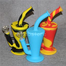 2017 Silicon Rigs Waterpipes Silicone Hookah Bongs Silicon Dab Rigs Cool Shape good quality and free shipping DHL