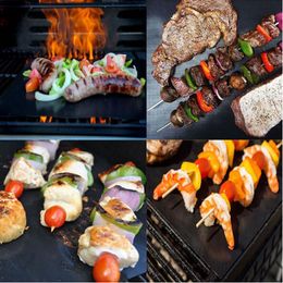 Reusable BBQ Grill Mat Pad Sheet Hot Plate Portable Easy Clean Nonstick Bakeware Cooking Tool 40*33CM BBQ Accessories