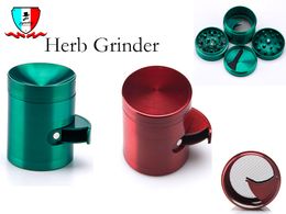 Concave/Flat Grinder Herb Grinder Cute Grinders Smoking Accessories Diameter 55mm Zinc Alloy With Display Package glass bong