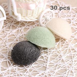 Wholesale 30 pcs Facial Cleansing Sponge Face Cleanser Konjac Konnyaku Face Washing Sponge Skin Deep Cleaning Exfoliator