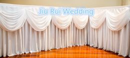 ALL Size Colourful Customised Shine Ice Silk Table Skirt Table Skirting With Swag For Wedding Decoration