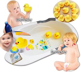 600pcs New Baby Bath Toys Water Toy toys Sounds Yellow Rubber Ducks Kids Bathe Children Swiming Beach Duck toys Ducks Gifts 2786