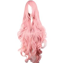 Wholesale free shipping >>>>Girls Fashion Wavy Curly Long Hair Women Cosplay Wig