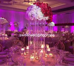 Wholesale luxury acrylic Crystal wedding Pillars /wedding decoration road lead