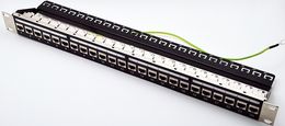 Freeshipping 24-port Cat6 Shielded Modular Patch Panel Incl. 24pcs of Cat6 Shielded Tool-free Type Keystone Jacks, 19" 1U Rack Mount