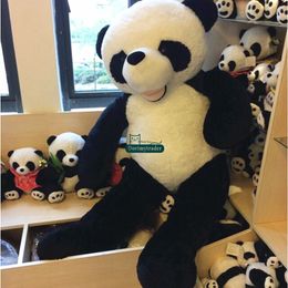 Dorimytrader giant plush animal panda bear skin 180cm Biggest Lovely Soft huge panda factory price high quality DY61454