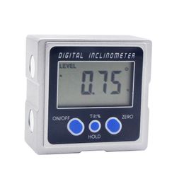 Freeshipping digital inclinometer mini box with three surface magnets angle level ruler measures electronic protractor