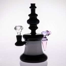 New Arrival Special Design Black/Hunter Glass Bong Water Pipes with Bowl Thick Basic In-Line Perc Smoking Oil Rigs Hookahs Glass Pipe